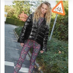 ZARA Water Repellent Puffer Jacket Color-Black Size-Large NWT